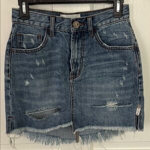 One Teaspoon Jean Mini Skirt New
